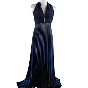 Betsy & Adam Navy Blue Maxi Dress
